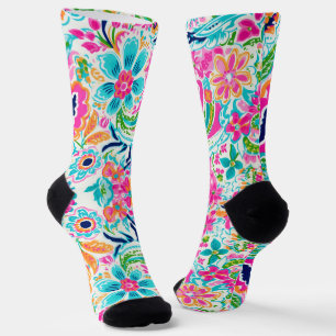 Calcetines diseño floral paisley