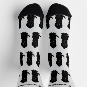 Calcetines Diseño Goldendoodle Negro