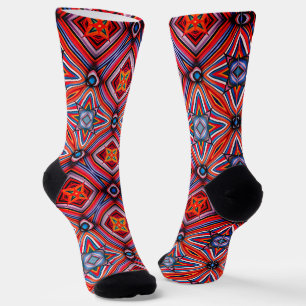 Calcetines Diseño Kaleidoscópico en una cálida colorida