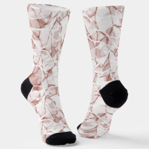 Calcetines diseño moderno abstracto beige blanco