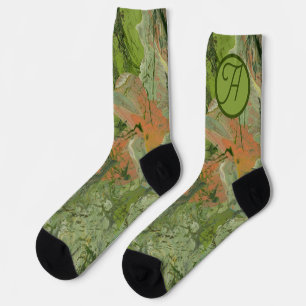 Calcetines Diseño moderno de camuflaje Añadir su inicial