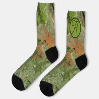 Calcetines Diseño moderno de camuflaje Añadir su inicial