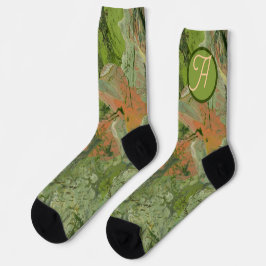 Calcetines Diseño moderno de camuflaje Añadir su inicial