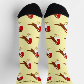 Calcetines Diseño Pecho Rojo Robin