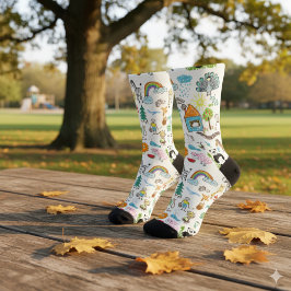 Calcetines Diseño personalizado simple Dibujos de niños Lindo