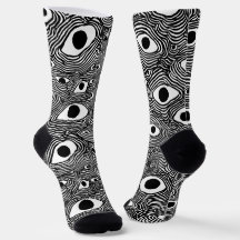 Diseño psicodélico en blanco y negro
