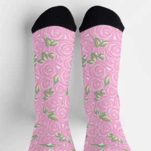 Calcetines Diseño Romántico de Rosa Antigua