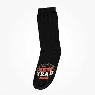 Calcetines Diseño único personalizado vintage para Nochevieja