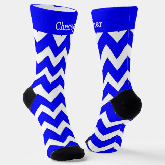 Calcetines Diseño Zig Zag Azul