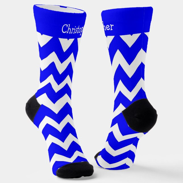 Calcetines Diseño Zig Zag Azul (Angular)