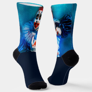 Calcetines disfraz de payaso de SlipperyJoe's Feliz Halloween