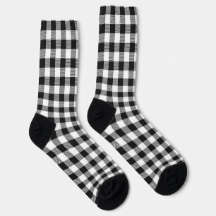 Calcetines Diversión de vacaciones Black White Classic en búf