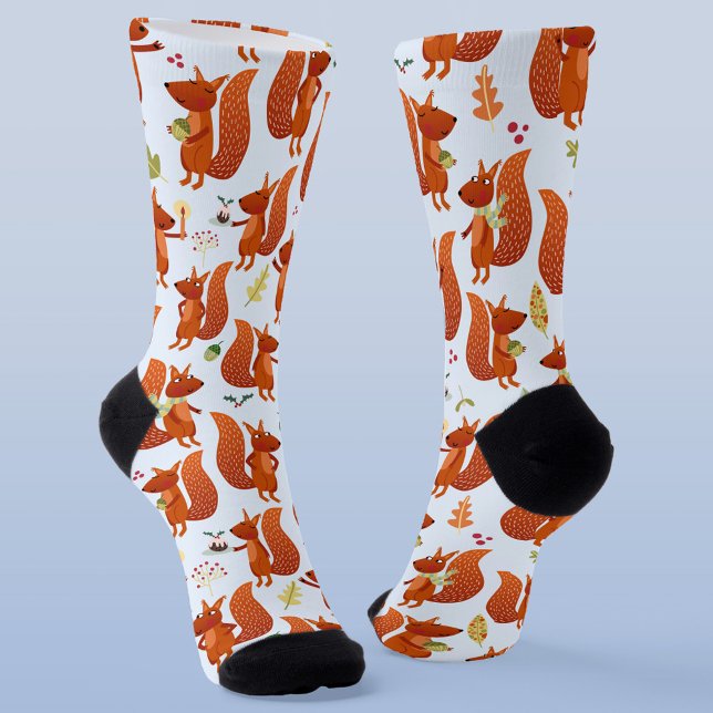 Calcetines Divertido ardilla (Fun Squirrel pattern socks)