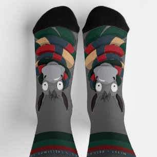 Calcetines Divertido Festivo Chic Elegante Burro Gris Inverna