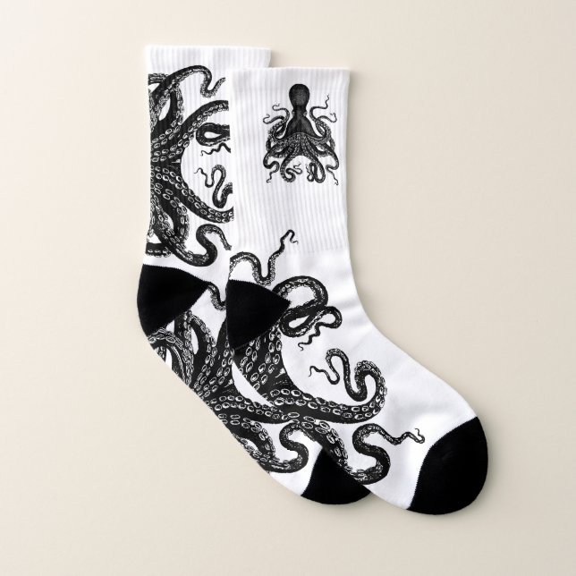 Calcetines Divertido Octopus Kraken steampunk océano tentacle (Par)