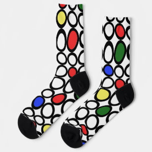 Calcetines Divertido Wiggle Circles Art Crazy Socks