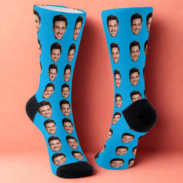 Calcetines divertidos con cara personalizada con t (Subido por el creador)