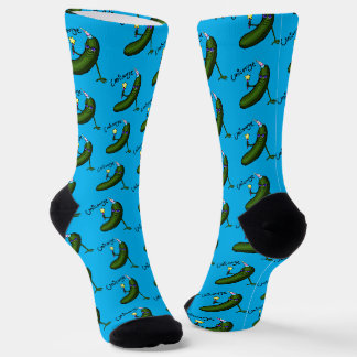 Calcetines divertidos de calabacín unicornio