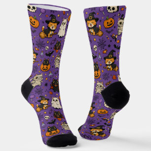 Calcetines divertidos de gato de Halloween regalo