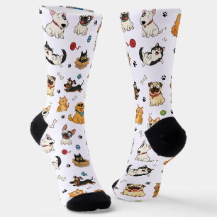 Calcetines divertidos de mascotas de dibujos anima