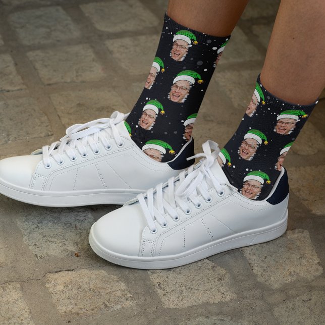 Calcetines divertidos de Navidad con foto de duend (Subido por el creador)