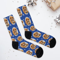 Diviértete con Foto de Perro Personalizada en Azul