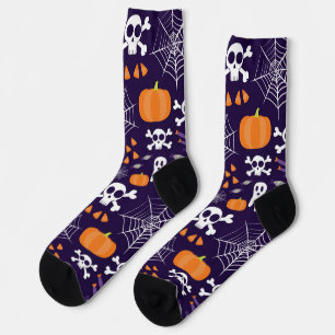 Calcetines Diviértete patrón de Halloween