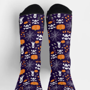 Calcetines Diviértete patrón de Halloween