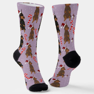 Calcetines Doberman Pinscher de Navidad