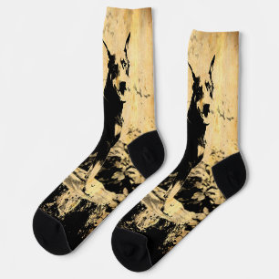 Calcetines Doberman Pinscher Vintage Old Photo