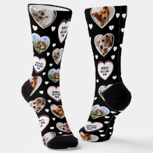 Calcetines DOG MOM Personalizado 4 Mascota Cat Dog Heart Phot