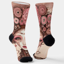 DÓLLFACE STEAMPUNK Sock de la tripulación premium 
