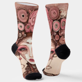 Calcetines DÓLLFACE STEAMPUNK Sock de la tripulación premium 