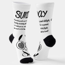 Calcetines dominicales de poema - Moderno, diverti