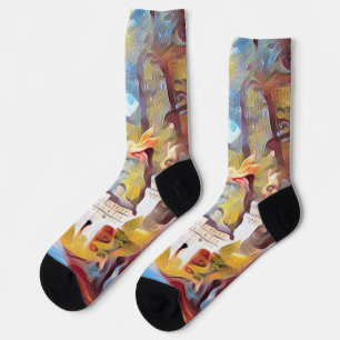 Calcetines Donde Los Unicornios Juegan Arte Pop, Socks