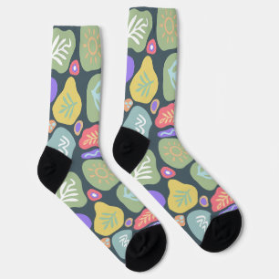 Calcetines Doodles de ensueño - Diseño del Motivo de la Natur