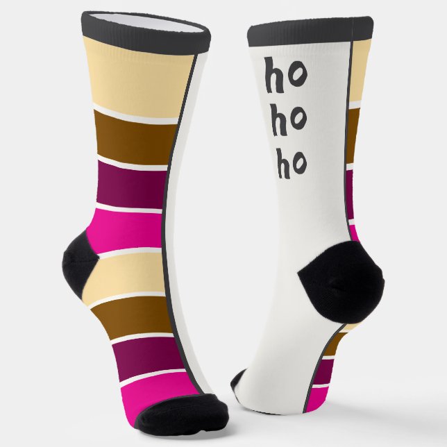 Calcetines Dos zócalos faciales, texto y franjas (Angular)