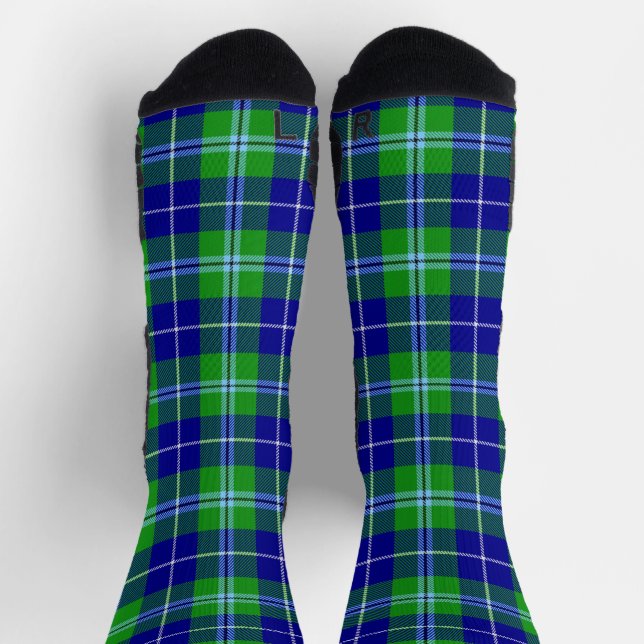 Calcetines Douglas Clan Tartan Plaid Scottish Pattern (Arriba)