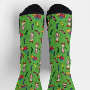 Calcetines Dr. Seuss Grinch Patrón de Cindy-Lou Who