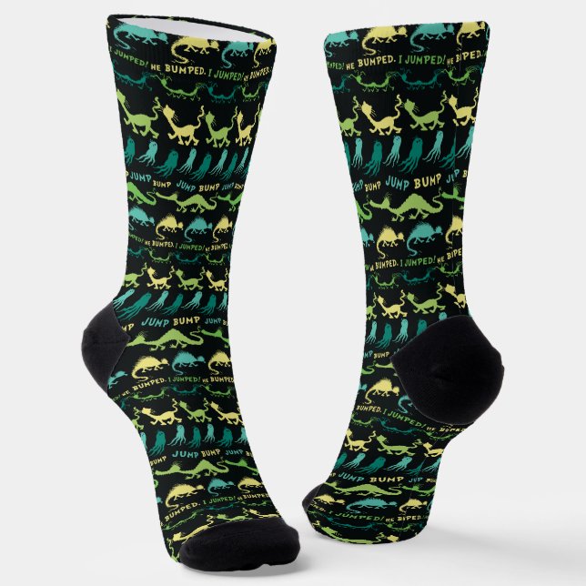 Calcetines Dr. Seuss | Patrón de Halloween "Bump Jump" (Angular)