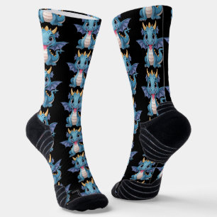 Calcetines dragón azul
