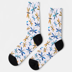Calcetines Dragonflies Naranja azul Dragonflies Retro Dragonf