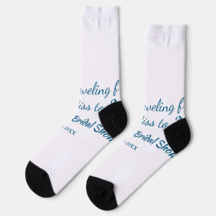 Calcetines Ducha de novia de viaje agregar nombre fecha de se