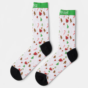 Calcetines Dulces de Navidad Personalizables