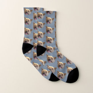 Calcetines Dusty Blue Mascota personalizado regalo de Navidad
