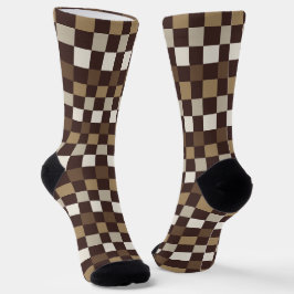 Calcetines Earthy minerals checkerboard pattern