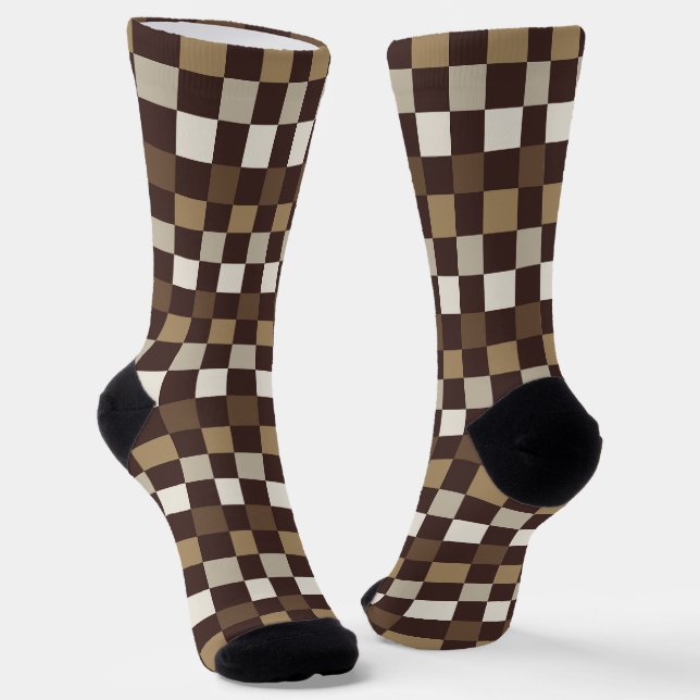Calcetines Earthy minerals checkerboard pattern (Angular)