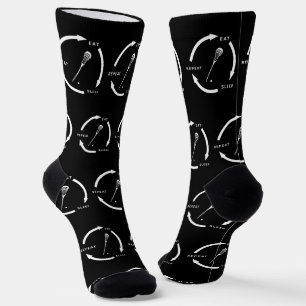 Calcetines Eat Sleep Repeat Lacrosse Sports Fan Saying