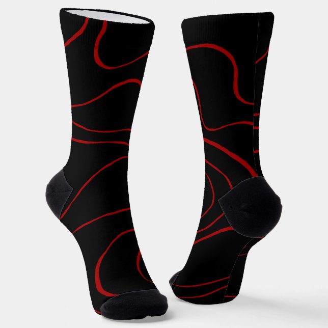 Calcetines Ebb y Flow 2 en rojo y negro (Angular)