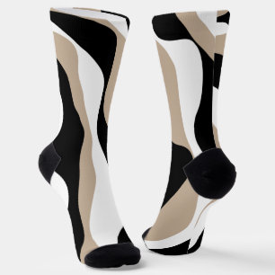 Calcetines Ebb y Flow 4 - Taupe, Negro y Blanco